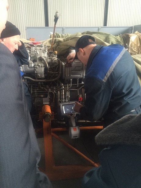 Запуск и обучение персонала работе с видеоэндоскопом Mentor Visual IQ на ОАО "558 авиационный ремонтный завод"